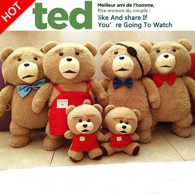 Mooi Ted draagt het Speelgoed van de Babypluche de Roodbruine Polyester OEM ODM goedkeurt