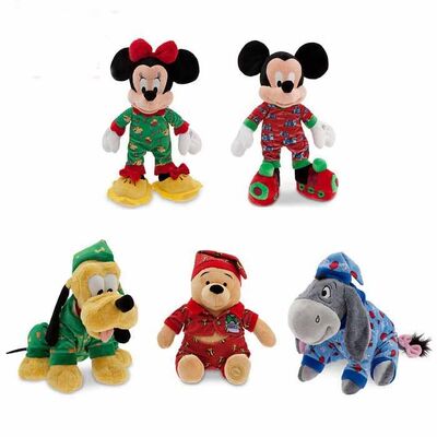 Leuk van de Kerstmisvakantie van het Nachtkledingsdisney Gevuld Speelgoed de Bevorderings Rood Blauw