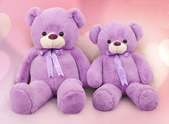 Jumbo Gevulde Dierlijke het Speelgoed Grote Grootte van de manier Purpere Grote Teddybeer