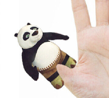van de de Pandapluche van 4 duimfashon Kungfu de Handpoppen van de Handpoppenjonge geitjes