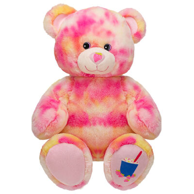 De manier en de Roze Teddybeer vulden Dierlijk Speelgoed vormen Zacht materiaal