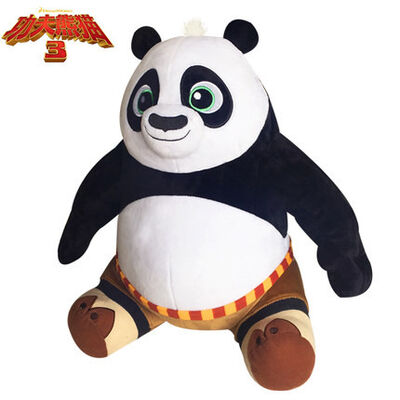 Nieuwe Kungfu-Panda 3 Zitting stelt Pandapo Beeldverhaal Gevuld Pluchespeelgoed