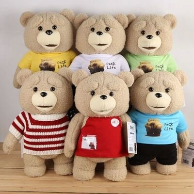 Mooi Ted draagt het Speelgoed van de Babypluche de Roodbruine Polyester OEM ODM goedkeurt