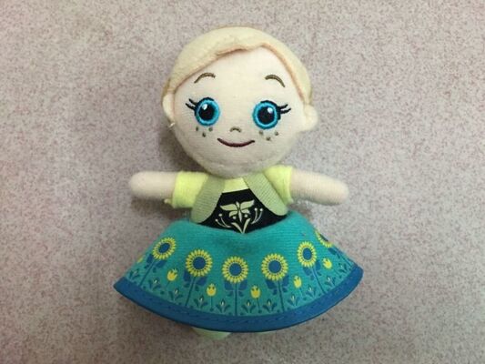 gevulde het Speelgoed Rode Blauwe Geel van de 4 duim Mooie Bevroren Pluche Keychain