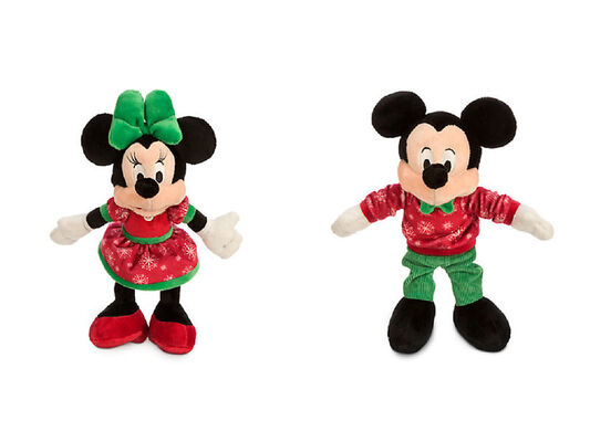Disney-Kerstmis Rood en Groen Mickey Mouse en Minnie Mouse
