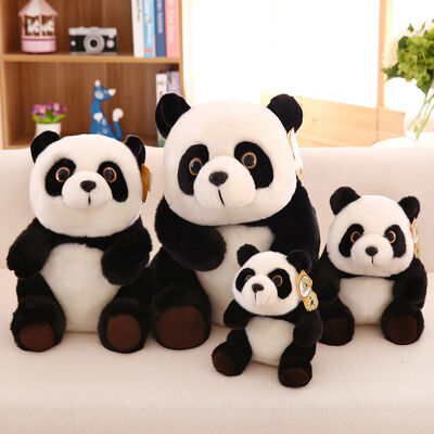 De gevulde Dierlijke van de het Speelgoed Echte Pluche van de Jonge geitjespluche Zwarte Gevormde Panda, 20cm/30cm/45cm