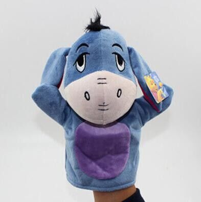 Van de Pluchehandpoppen van Winnie Pooh Tigger Stitch Eyore het Gele Roze Blauw