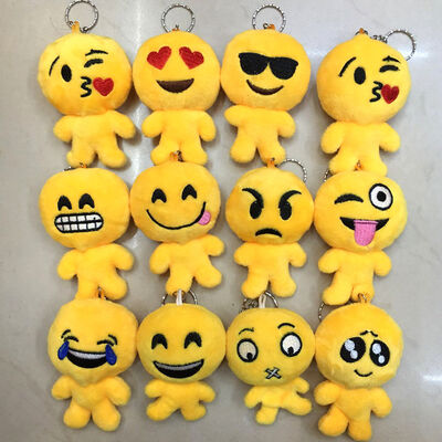 Leuk Mooi Emoji-Pluchestuk speelgoed Keychain met Haak voor Bevorderingsgiften