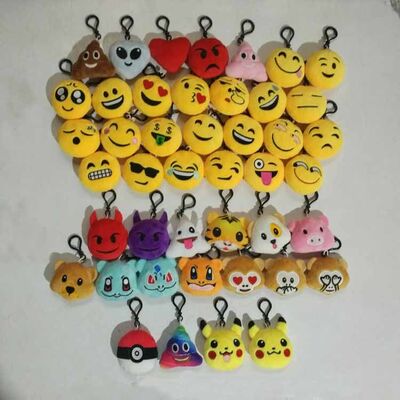 Leuk Mooi Emoji-Pluchestuk speelgoed Keychain met Haak voor Bevorderingsgiften
