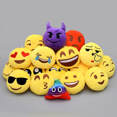 Leuk Mooi Emoji-Pluchestuk speelgoed Keychain met Haak voor Bevorderingsgiften