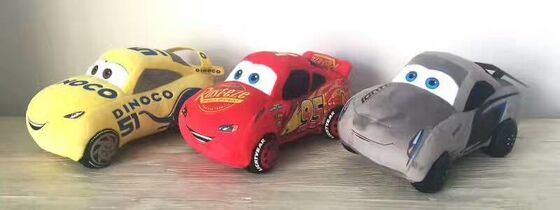 Rood Origineel Disney-de Auto'sspeelgoed van Open tweepersoonsautoraceauto's 3 Gevuld Speelgoed van de Beeldverhaalpluche voor Baby het Spelen