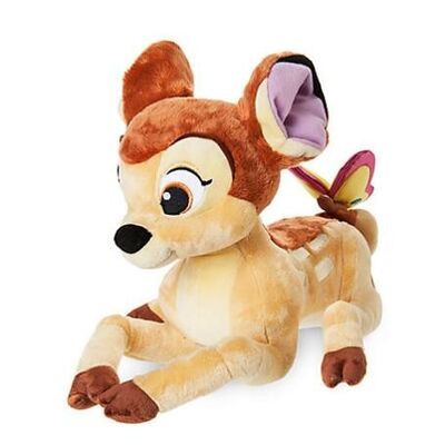 Bambi met de Opslag Zacht Speelgoed 25cm van Vlinder Middelgroot Disney Grootte Bruine Kleur