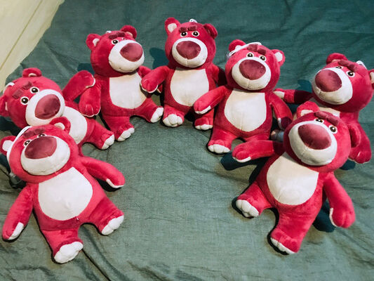 3 Lotso Huggin draagt Disney-Pluchedieren 13cm Keychian voor Rugzak