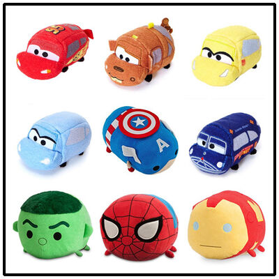 Nieuw Origineel Disney-de Auto'sspeelgoed 3 van de het Beeldverhaalpluche van Tsum Tsum Speelgoed 10cm van Open tweepersoonsautoraceauto's