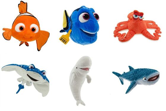 Disney-Beeldverhaal die Dory 2 vinden Mooie de Dieren Volledige Kleur van de Pluchebaby