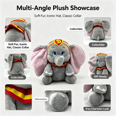 Leuke Custom Disney Pluche Speelgoed Dumbo - D Cartoon Karakter Knuffels