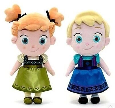 Klein de Pluchespeelgoed Elsa van Meisjesdisney en Anna Bevroren Babydoll 30cm
