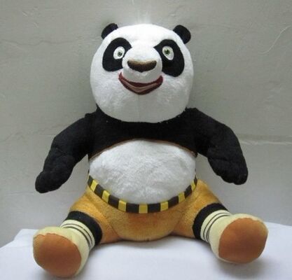 De leuke Kungfu-Pandazitting stelt het Speelgoed van de Beeldverhaalpluche voor Inzameling