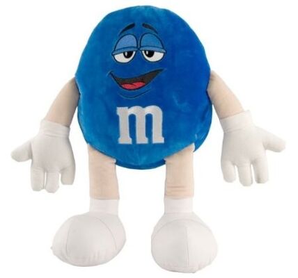 Middelgroot Blauw M&M Gevuld Speelgoed, Mooie Kleine Pluchedieren voor Jonge geitjes