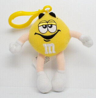 Geel het Stuk speelgoed van M&M Karakter Gevuld Klein Aangepast de Pluchespeelgoed van Keychain