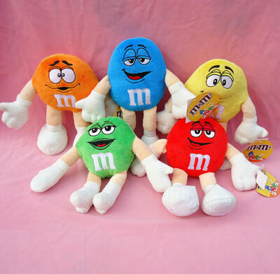 Middelgroot Blauw M&M Gevuld Speelgoed, Mooie Kleine Pluchedieren voor Jonge geitjes