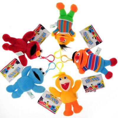 Het leuke Gevulde Speelgoed van de Sesame Streetpluche Keychain met Haak voor Bevorderingsgiften