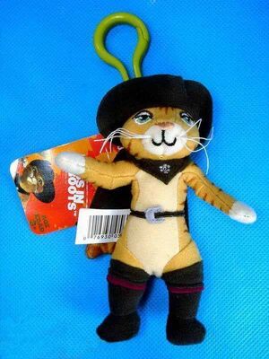 Beeldverhaal Puss in Laarzen Gevuld Pluchestuk speelgoed Keychain voor Bevorderingsgiften
