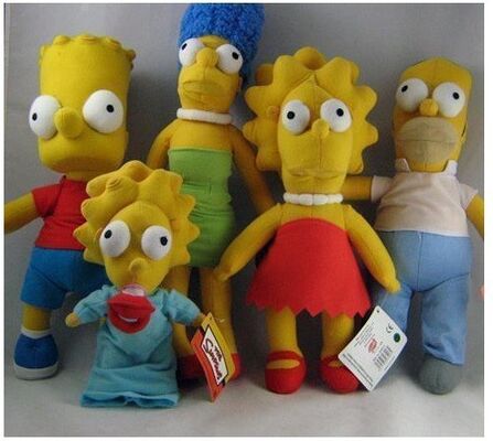Het Simpsons Gevulde de Pluchespeelgoed van het Dierenbeeldverhaal, Polyestermateriaal