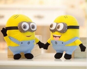 Het leuke Verachtelijke Speelgoed van de Beeldverhaalpluche me Minion met 3D Cijfer van de Oogactie