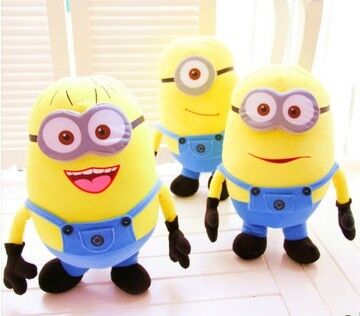 Het leuke Verachtelijke Speelgoed van de Beeldverhaalpluche me Minion met 3D Cijfer van de Oogactie