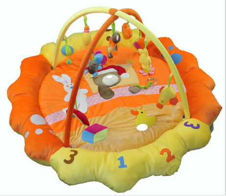 Van het Spelgyms van zonnebloemjonge geitjes van de de Babyactiviteit de het Spelgymnastiek in Groene Sinaasappel, nam toe