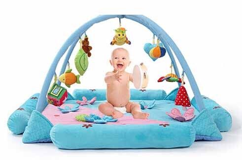 Gepersonaliseerde Gelukkige van het Spelgyms van de Tuin Blauwe Baby Zachte het Schuimvloer