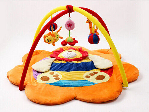 Het oranje Spel Gyms van de Leeuwbaby/de Gymnastiekberoeps van het Baby Muzikale Spel