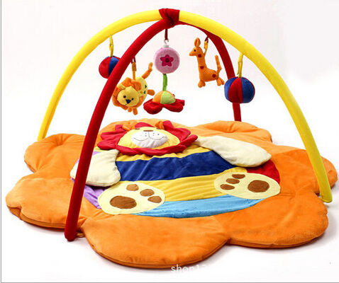 Het oranje Spel Gyms van de Leeuwbaby/de Gymnastiekberoeps van het Baby Muzikale Spel