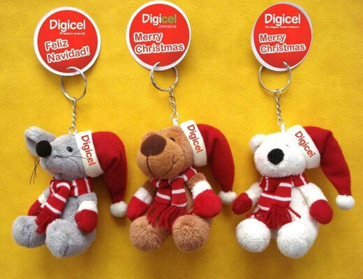 Kleine Hangende van de Kerstmispluche van Teddybeertegenhanger Gevulde Keychain het Speelgoedoem
