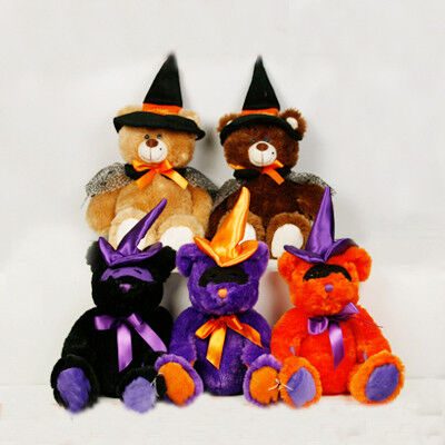 Het zwarte en Oranje Gevulde Speelgoed van Halloween Teddybeer voor Halloween-Partij