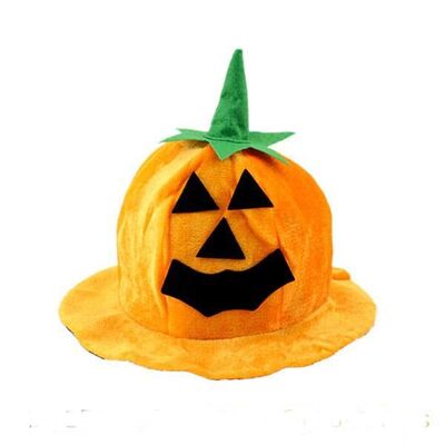 De oranje van de Hoedenhalloween van de Jonge geitjespompoen van het de Pluchespeelgoed Leuke Gevulde Dieren
