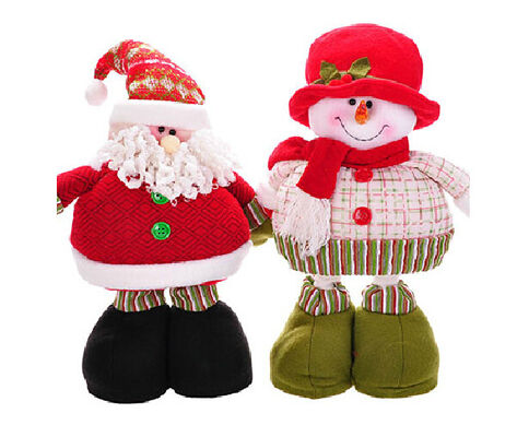 Gepersonaliseerde 68cm Grote Kerstmis Gevulde Sneeuwman met Streaching-Been
