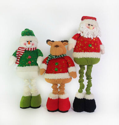 Het gevulde Doll van de Rendiersneeuwman Speelgoed van de Kerstmispluche met Streaching-Been