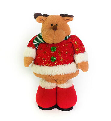 Het gevulde Doll van de Rendiersneeuwman Speelgoed van de Kerstmispluche met Streaching-Been