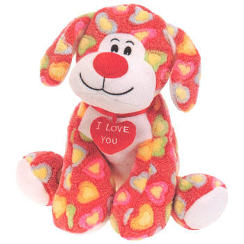 De douane vulde Dierlijke Honden met Rood Hart, Hond van de Manier de Kleine Pluche