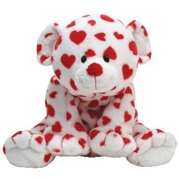 25cm vulde de Zachte Hond van de Valentijnskaartendag met Rood Hart Duwspeelgoed voor Giften