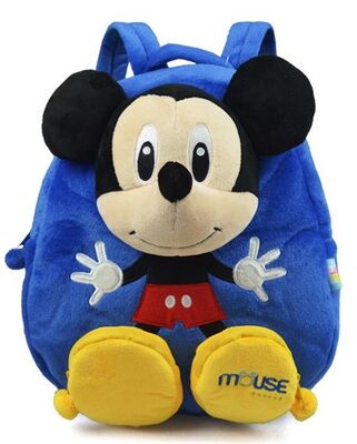 Blauwe Gepersonaliseerde Mickey Mouse-Rugzak voor Peuter, Vriendschappelijke Eco