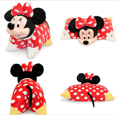 Rood Mooi de Peuterhoofdkussen van Disney Minnie Mouse met het Hoofd van Plucheminnie