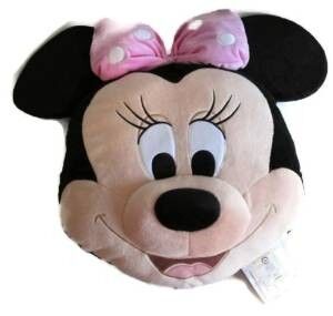 Zwarte en Roze Grote Hoofd de Kussenshoofdkussens van Disney Minnie Mouse voor Beddegoed
