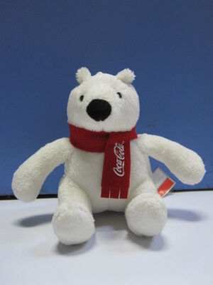 12cm de Ijsbeer Gevulde Dierlijke Leuke Duw Keychain van de Kerstmiscoca-cola