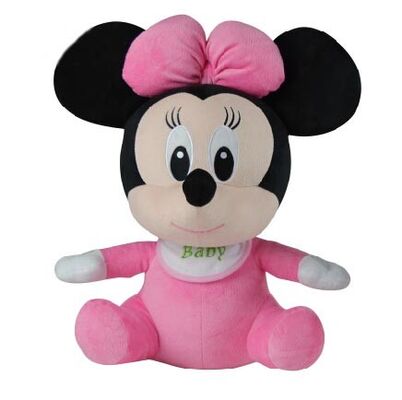 Groot Hoofd het Stuk speelgoed van Minnie Mouse Zacht Roze de Pluchespeelgoed van Disney met Douaneembleem