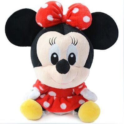 Groot Hoofd het Stuk speelgoed van Minnie Mouse Zacht Roze de Pluchespeelgoed van Disney met Douaneembleem