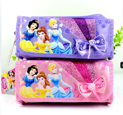 Purpere/Roze Disney-het Potloodzak van de Prinsespluche met Ritssluiting voor Bevorderingsgiften