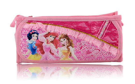 Purpere/Roze Disney-het Potloodzak van de Prinsespluche met Ritssluiting voor Bevorderingsgiften